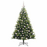 Árbol de Navidad Artificial con Bisagras 300 LEDs Verde 180 cm 4