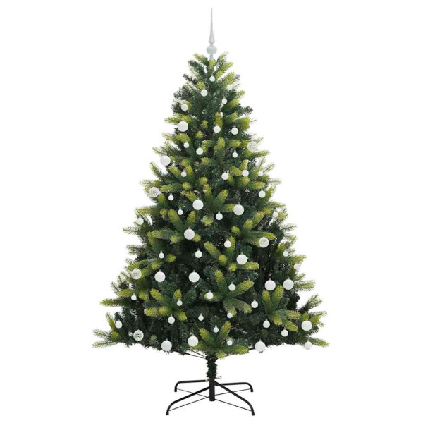 Árbol de Navidad Artificial Plegable 300 LEDs Verde 180 cm M 4