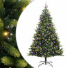 Árbol de Navidad Artificial Plegable 300 LEDs Verde 180 cm 2