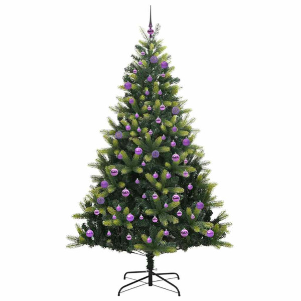 Árbol de Navidad Artificial Plegable 300 LEDs Verde 180 cm M 4
