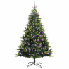 Árbol de Navidad Artificial Plegable 300 LEDs Verde 180 cm 4