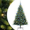 Árbol de Navidad Artificial Plegable 300 LEDs Verde 180 cm 2