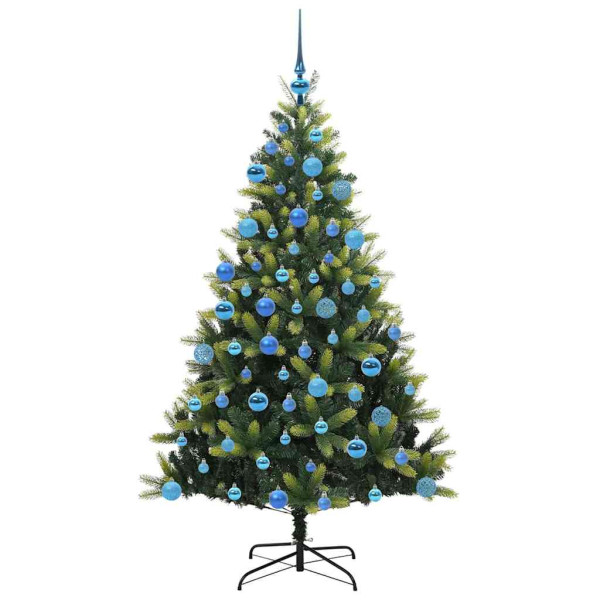 Árbol de Navidad Artificial Plegable 300 LEDs Verde 180 cm M 4