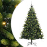 Árbol de Navidad Artificial Plegable 300 LEDs Verde 210 cm 2