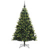 Árbol de Navidad Artificial Plegable 300 LEDs Verde 210 cm 3