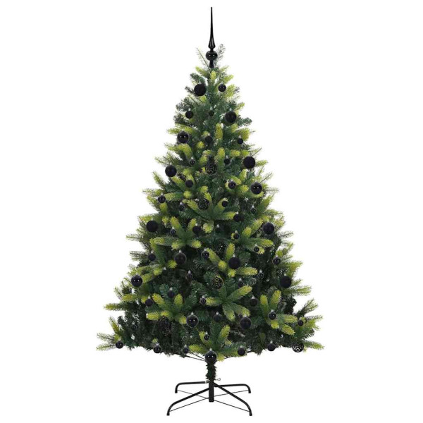 Árbol de Navidad Artificial Plegable 300 LEDs Verde 210 cm M 4