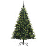 Árbol de Navidad Artificial Plegable 300 LEDs Verde 210 cm 4