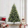 Árbol de Navidad Artificial Articulado 300 LEDs Verde 210 cm 1