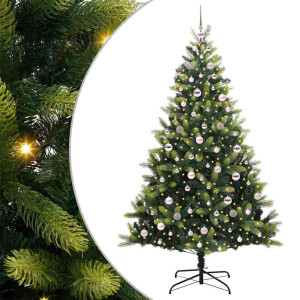 Árbol de Navidad Artificial Articulado 300 LEDs Verde 210 cm H