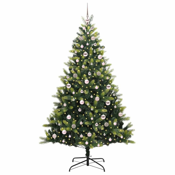 Árbol de Navidad Artificial Articulado 300 LEDs Verde 210 cm M 3