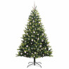 Árbol de Navidad Artificial Articulado 300 LEDs Verde 210 cm 3