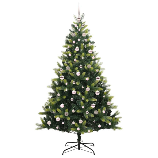 Árbol de Navidad Artificial Articulado 300 LEDs Verde 210 cm M 4