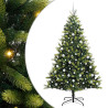 Árbol de Navidad artificial con bisagras y 300 LEDs 210 cm 2