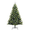 Árbol de Navidad artificial con bisagras y 300 LEDs 210 cm 3