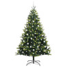 Árbol de Navidad artificial con bisagras y 300 LEDs 210 cm 4