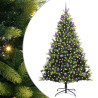 Árbol de Navidad Artificial con Bisagras 300 LEDs Verde 210 cm 2