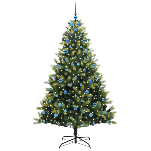 Árbol de Navidad Artificial Plegable 300 LEDs Verde 210 cm M 3