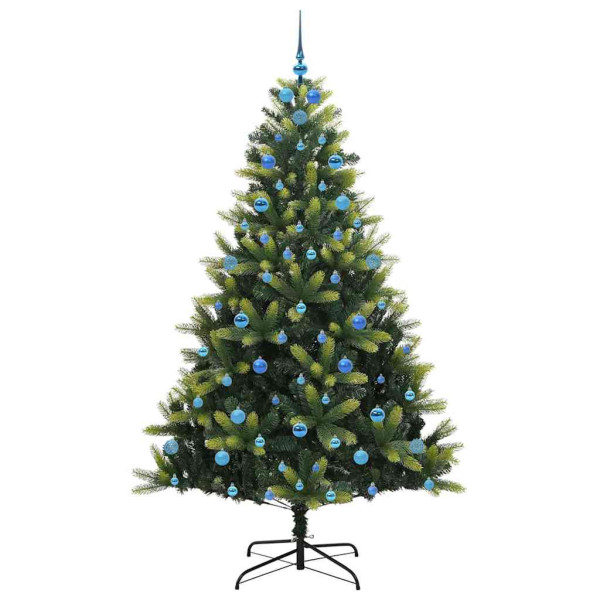 Árbol de Navidad Artificial Plegable 300 LEDs Verde 210 cm M 4