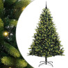 Árbol de Navidad artificial con bisagras 300 LEDs Verde 240 cm 2