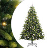 Árbol de Navidad Artificial Plegable 300 LEDs Verde 240 cm 2