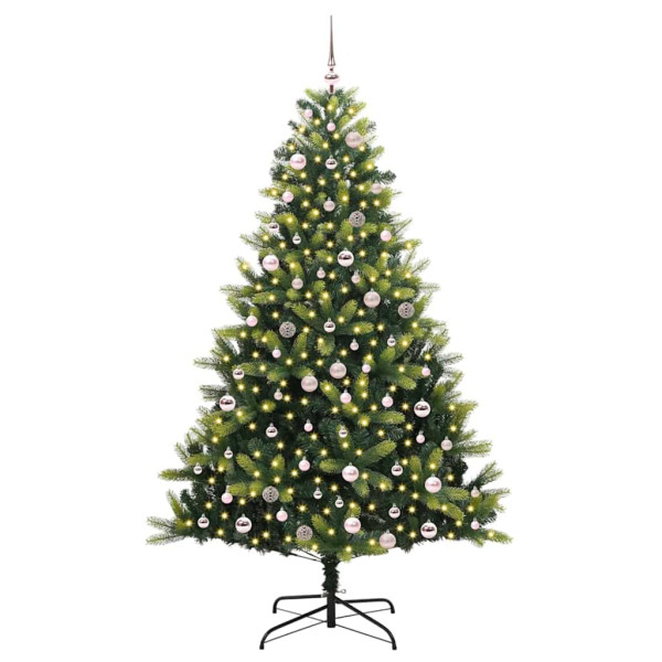 Árbol de Navidad Artificial Plegable 300 LEDs Verde 240 cm M 3