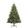 Árbol de Navidad Artificial Plegable 300 LEDs Verde 240 cm 3