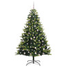 Árbol de Navidad Artificial Plegable 300 LEDs Verde 240 cm 4