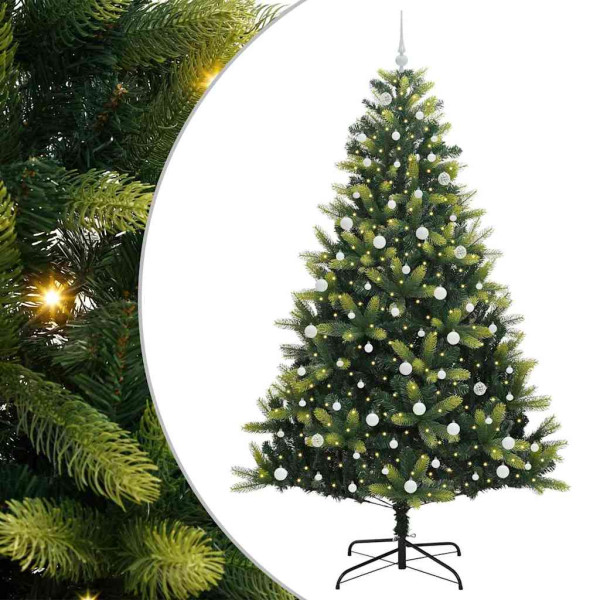 Árvore de Navidad Artificial Articulada 300 LEDs Verde 240 cm M 2