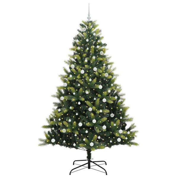 Árvore de Navidad Artificial Articulada 300 LEDs Verde 240 cm M 3