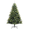 Árvore de Navidad Artificial Articulada 300 LEDs Verde 240 cm 3