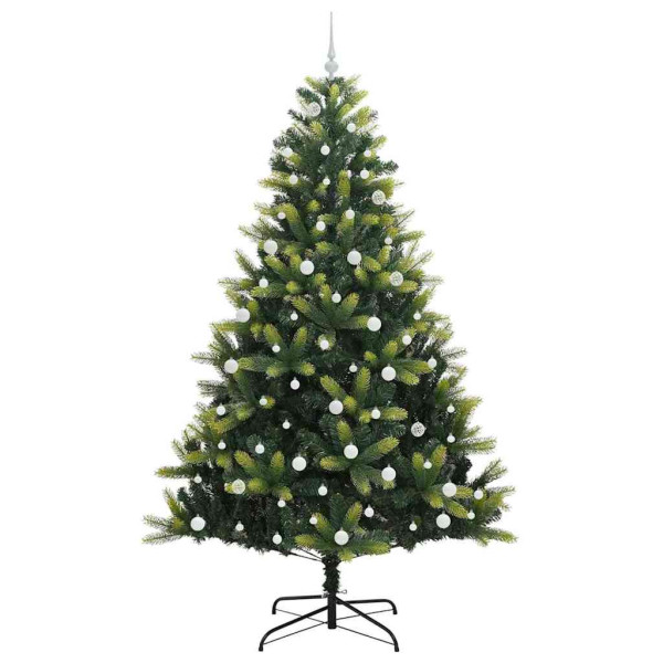 Árvore de Navidad Artificial Articulada 300 LEDs Verde 240 cm M 4