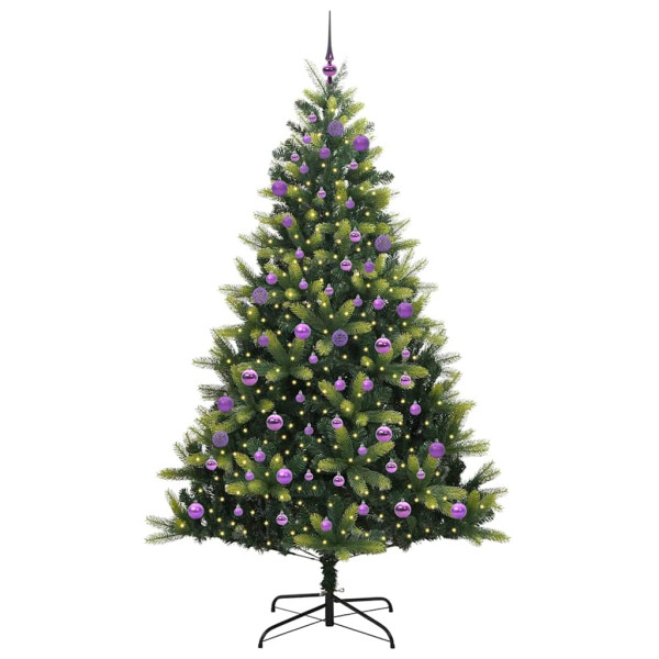 Árbol de Navidad Artificial Plegable 300 LEDs Verde 240 cm M 3