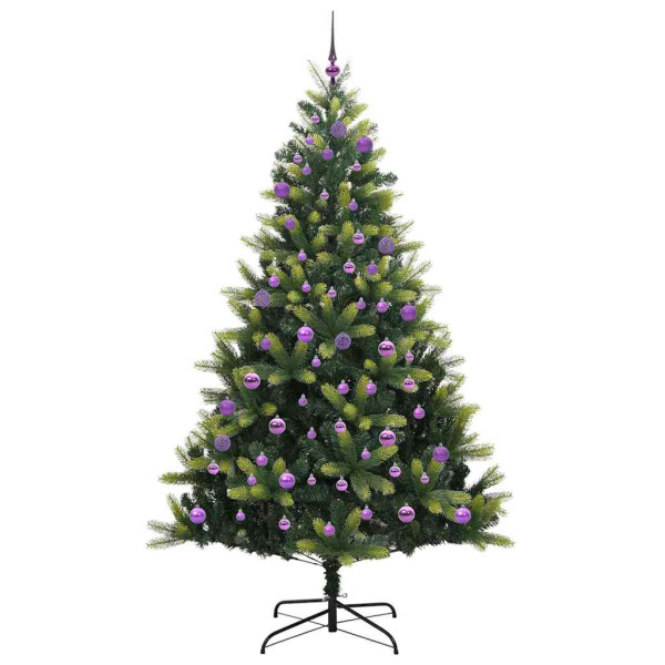 Árbol de Navidad Artificial Plegable 300 LEDs Verde 240 cm M 4