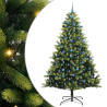 Árbol de Navidad Artificial Con Bisagras 300 LEDs Verde 240 cm 1