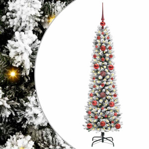Árbol de Navidad artificial con 150 LED verde y 120 cm H