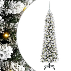 Árbol de Navidad artificial con 150 LED verde y 120 cm H