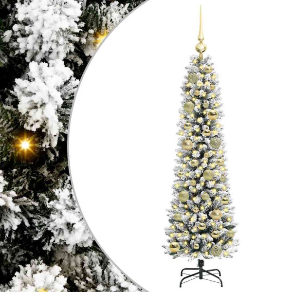 Árbol de Navidad artificial con 150 LED verde y 120 cm M 2