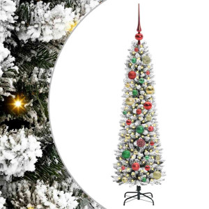 Árbol de Navidad artificial con 150 LED verde y 120 cm H