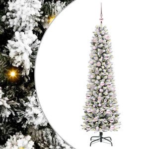Árbol de Navidad artificial con 300 LED verde y 180 cm H
