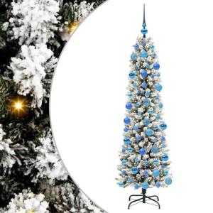 Árbol de Navidad artificial con 300 LED verde y 180 cm H