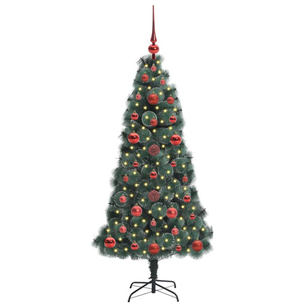 Árbol de Navidad Artificial Pre-iluminado con Juego de Bolas M 3