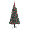 Árbol de Navidad Artificial Pre-iluminado con Juego de Bolas 4