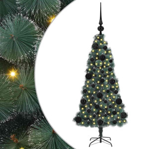 Árbol de Navidad artificial preiluminado con juego de bolas H