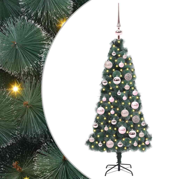 Árbol de Navidad Artificial Preiluminado con Juego de Bolas M 2