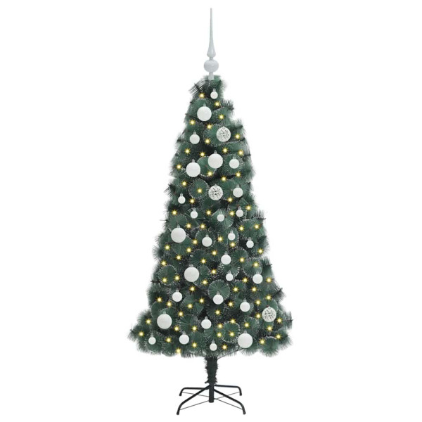 Árbol de Navidad Artificial Pre-iluminado con Juego de Bolas M 3