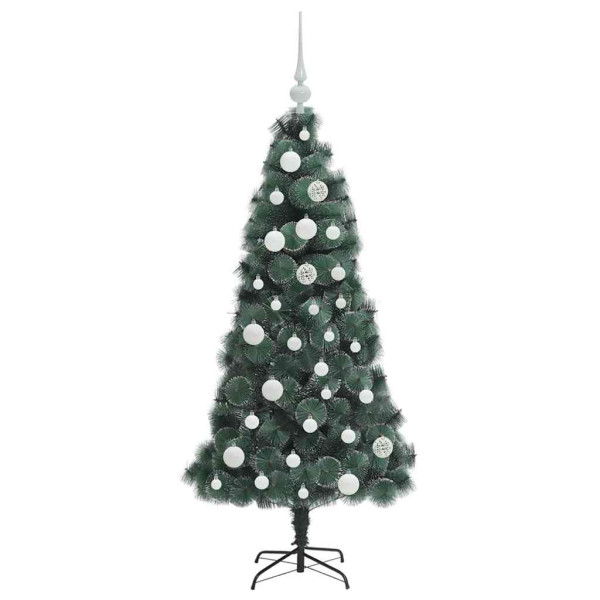 Árbol de Navidad Artificial Pre-iluminado con Juego de Bolas M 4