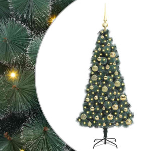 Árbol de Navidad artificial preiluminado con set de bolas H
