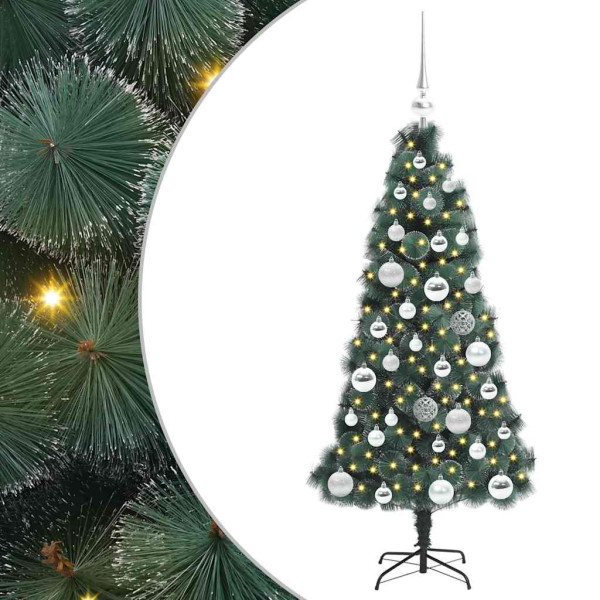 Árbol de Navidad Artificial Pre-iluminado con Set de Bolas M 2