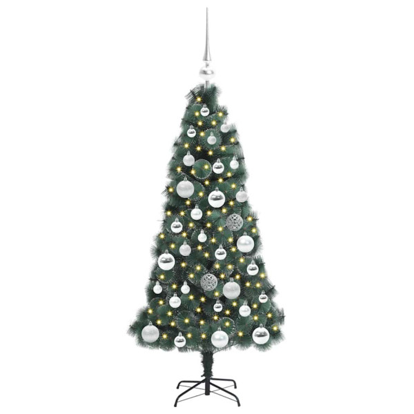 Árbol de Navidad Artificial Pre-iluminado con Set de Bolas M 3