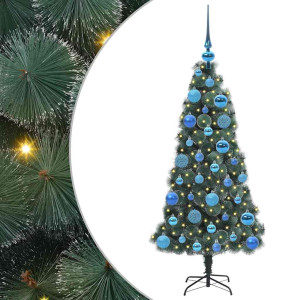 Árbol de Navidad Artificial Preiluminado con Set de Bolas H